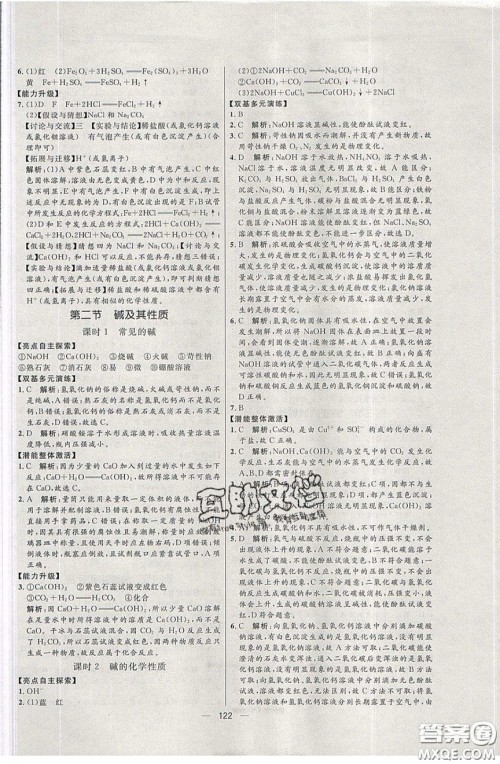 2020年亮点激活中学教材多元演练九年级化学下册鲁教版答案 2020年亮点激活中学教材多元演练九年级化学下册鲁教版答案