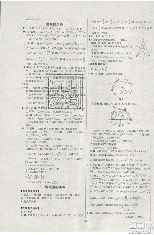 2020年亮点激活中学教材多元演练九年级数学下册北师大版答案