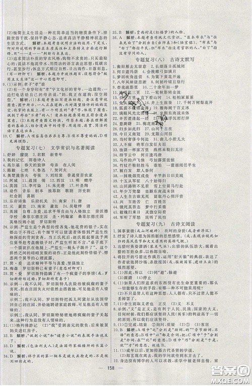 2020年亮点激活中学教材多元演练九年级语文下册人教版答案