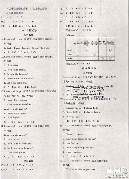 钟书金牌2020春过关冲刺100分三年级英语下册人教版答案