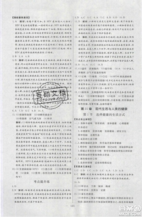 2020年亮点激活中学教材多元演练八年级生物下册苏科版答案 2020年亮点激活中学教材多元演练八年级生物下册苏科版答案