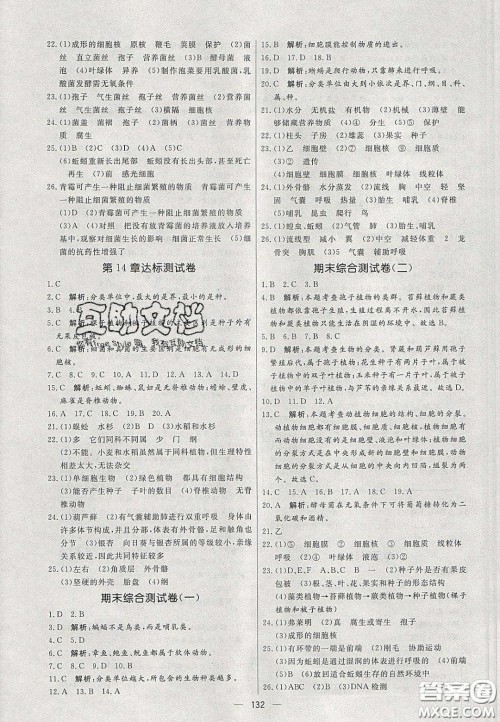 2020年亮点激活中学教材多元演练七年级生物下册苏科版答案 2020年亮点激活中学教材多元演练七年级生物下册苏科版答案