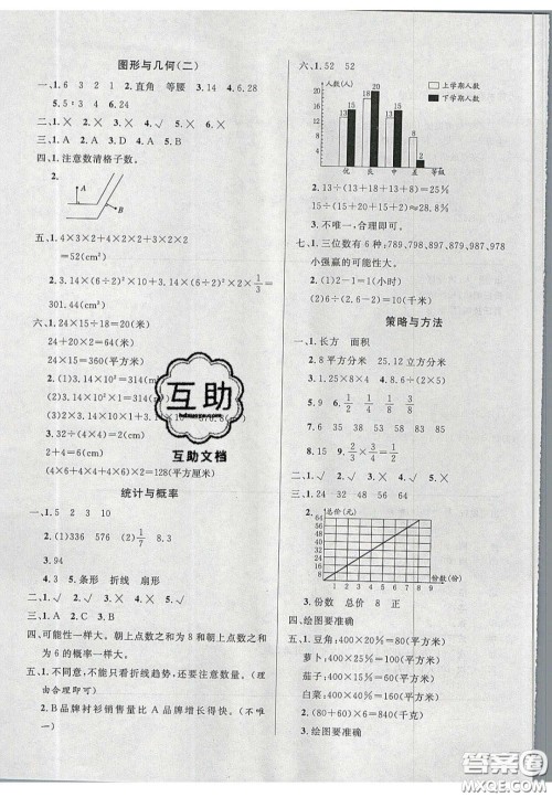 2020亮点激活精编提优100分大试卷六年级数学下册青岛版答案