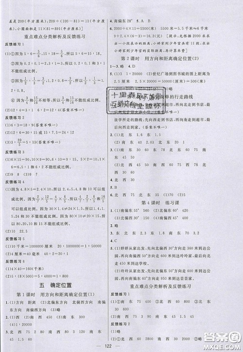 2020亮点激活小学教材多元演练六年级数学下册苏教版答案