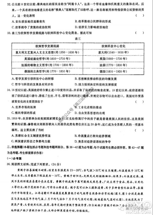 河南省郑州一中2020届高三下学期名校联考文科综合试题及答案 河南省郑州一中2020届高三下学期名校联考文科综合试题及答案
