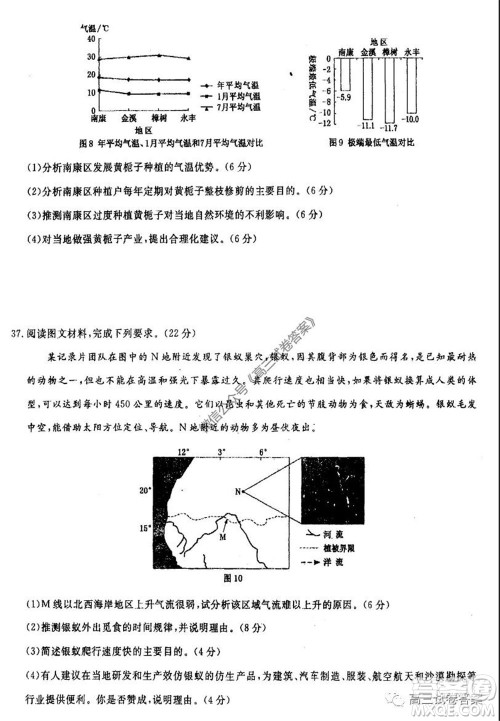 河南省郑州一中2020届高三下学期名校联考文科综合试题及答案