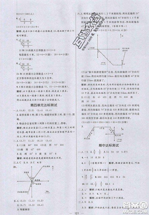 2020年亮点激活小学教材多元演练五年级数学下册青岛版答案 2020年亮点激活小学教材多元演练五年级数学下册青岛版答案