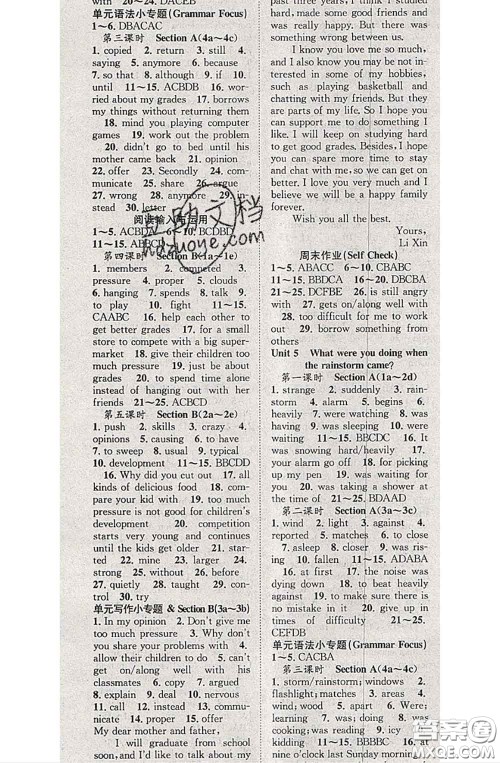 2020春优质课堂导学案八年级英语下册人教版答案 2020春优质课堂导学案八年级英语下册人教版答案