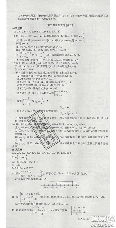 阳光出版社2020年优品单元与期末八年级数学下册北师大版答案 阳光出版社2020年优品单元与期末八年级数学下册北师大版答案