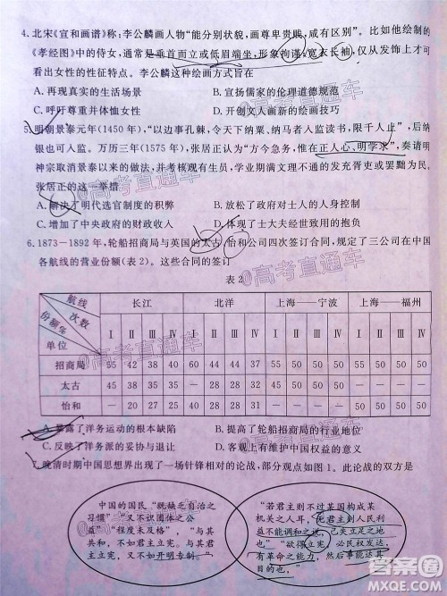 济宁二模2019-2020学年度高考模拟考试历史试题及答案 济宁二模2019-2020学年度高考模拟考试历史试题及答案