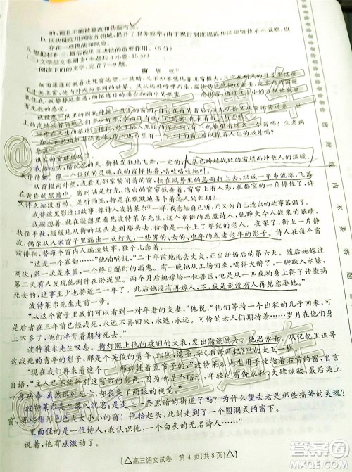 2020年金太阳百万联考全国II卷三角形高三语文试题及答案