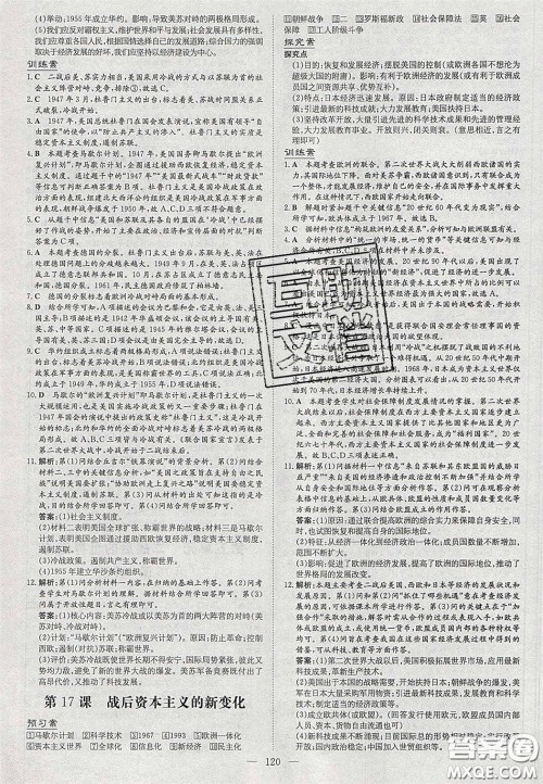 2020初中同步学习导与练导学探究案九年级历史下册人教版答案