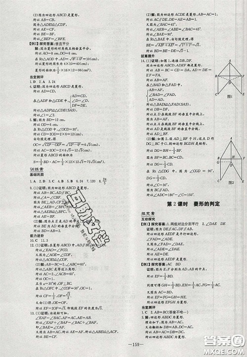 2020年初中同步学习导与练导学探案八年级数学下册沪科版答案