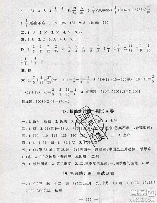 2020新版启东黄冈大试卷五年级数学下册人教版答案