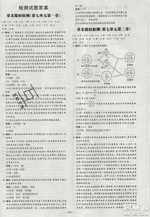 2020初中同步学习导与练导学探究案八年级生物下册人教版答案