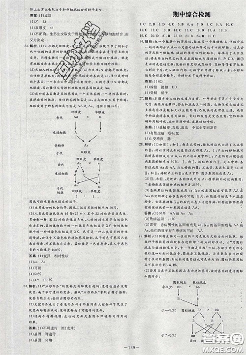 2020初中同步学习导与练导学探究案八年级生物下册人教版答案