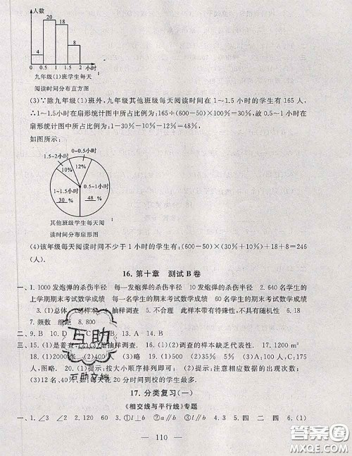 2020新版启东黄冈大试卷七年级数学下册人教版答案