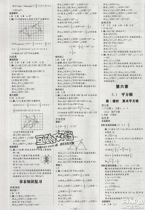 2020初中同步学习导与练导学探究案七年级数学下册人教版答案