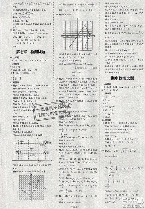 2020初中同步学习导与练导学探究案七年级数学下册人教版答案