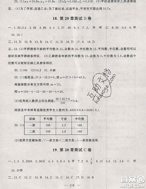 2020新版启东黄冈大试卷八年级数学下册沪科版答案