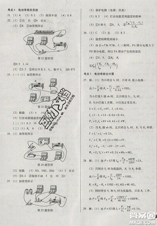 2020辽宁省中考真题分类一卷通物理答案