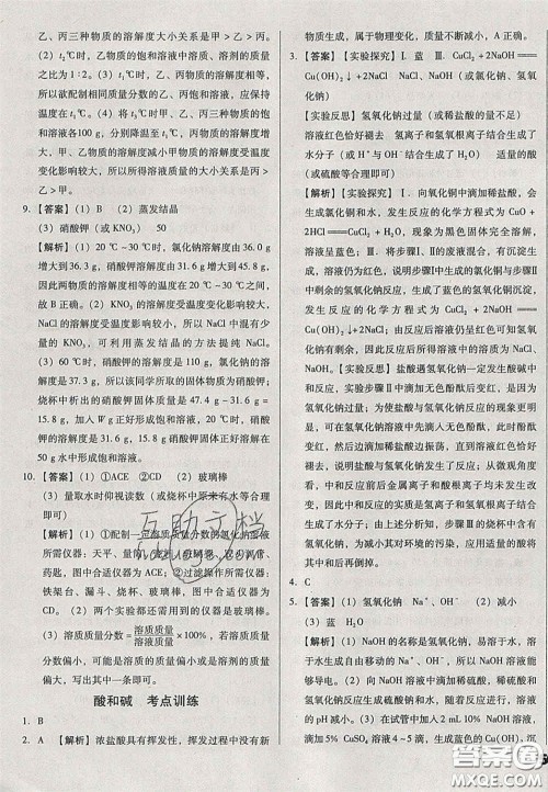 2020辽宁省中考真题分类一卷通化学答案