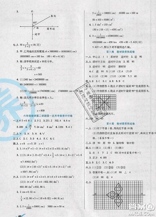 2020新版做对题核心素养卷六年级数学下册北师版答案