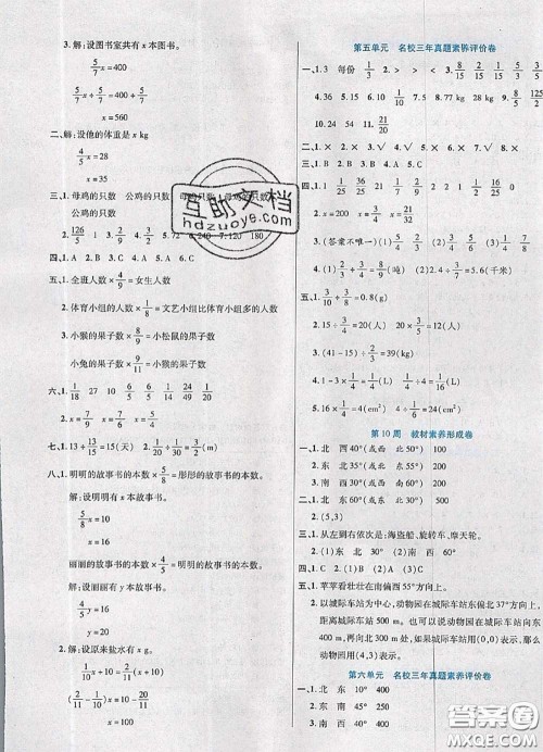 2020新版做对题核心素养卷五年级数学下册北师版答案