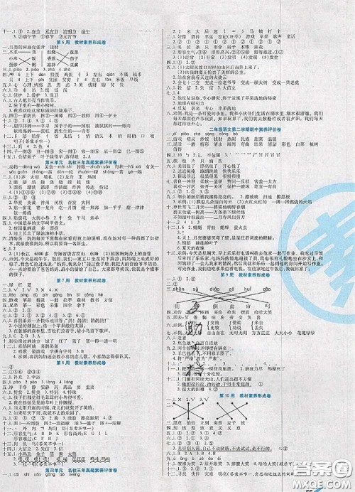 2020新版做对题核心素养卷二年级语文下册人教版答案