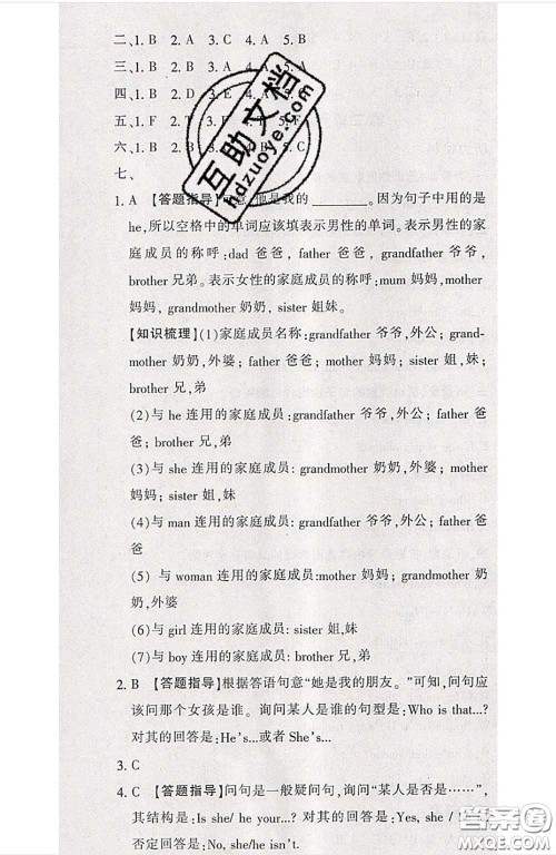 江西高校出版社2020春小卷霸三年级英语下册人教版答案 江西高校出版社2020春小卷霸三年级英语下册人教版答案