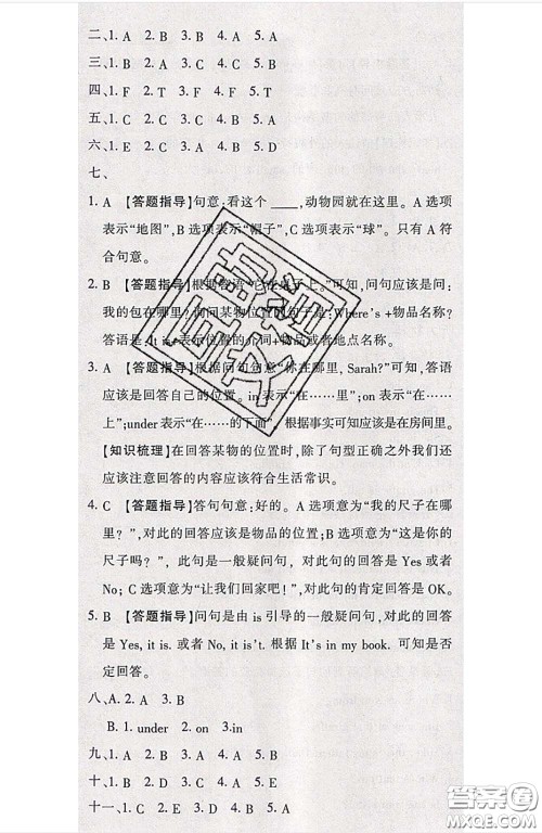 江西高校出版社2020春小卷霸三年级英语下册人教版答案 江西高校出版社2020春小卷霸三年级英语下册人教版答案