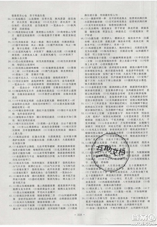 2020年河南中考风向标初中总复习语文答案 2020年河南中考风向标初中总复习语文答案