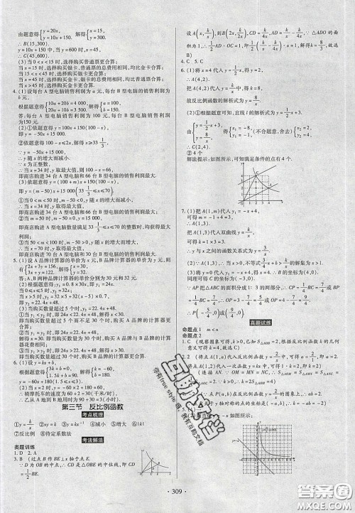 2020年河南中考风向标初中总复习数学答案