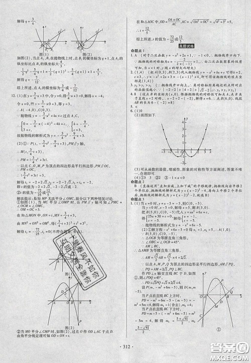 2020年河南中考风向标初中总复习数学答案