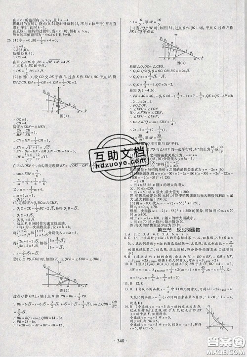 2020年河南中考风向标初中总复习数学答案