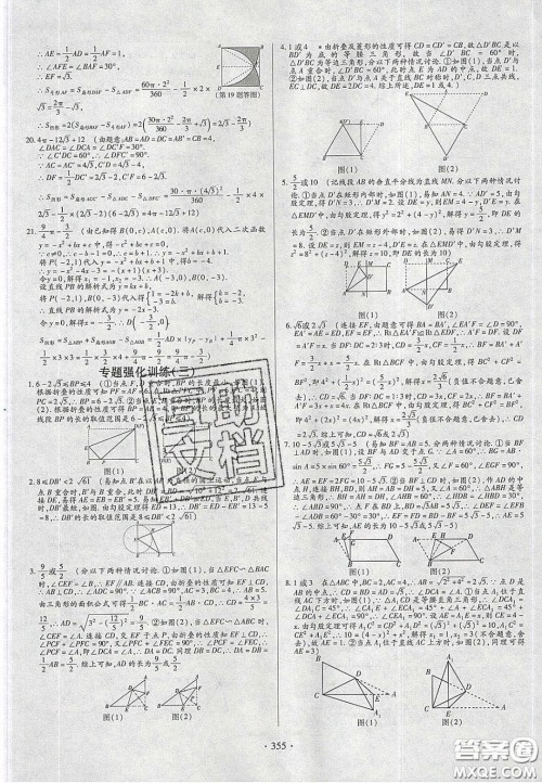 2020年河南中考风向标初中总复习数学答案