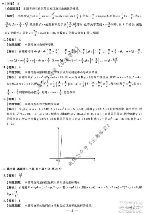 天一大联考2019-2020学年高中毕业班阶段性测试七文科数学试题及答案 天一大联考2019-2020学年高中毕业班阶段性测试七文科数学试题及答案