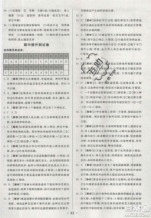 2020期末考向标海淀新编跟踪突破测试卷七年级生物下册鲁科版答案 2020期末考向标海淀新编跟踪突破测试卷七年级生物下册鲁科版答案