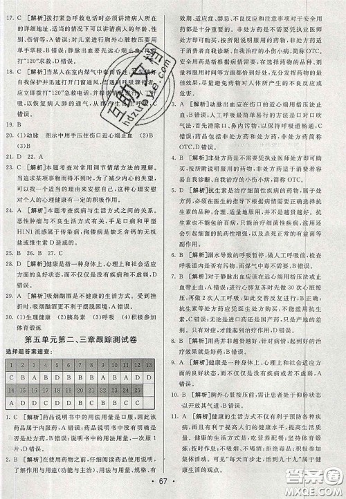 2020期末考向标海淀新编跟踪突破测试卷七年级生物下册鲁科版答案 2020期末考向标海淀新编跟踪突破测试卷七年级生物下册鲁科版答案