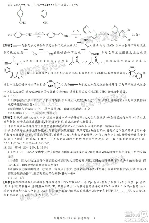 炎德英才大联考雅礼中学2020届高考模拟卷二理科综合试题及答案