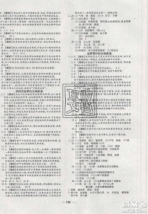 2020年追梦之旅铺路卷七年级生物下册人教版河南专版答案