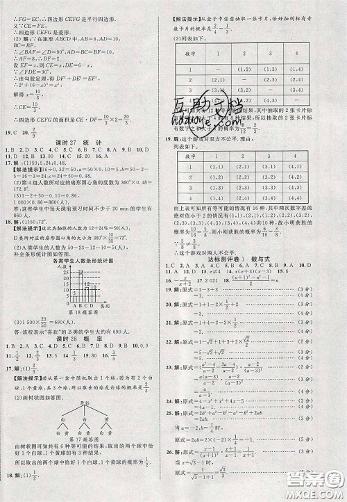 2020年中教联贵州中考新突破数学贵阳版答案