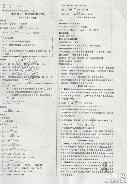 2020年中教联贵州中考新突破化学贵阳版答案 2020年中教联贵州中考新突破化学贵阳版答案