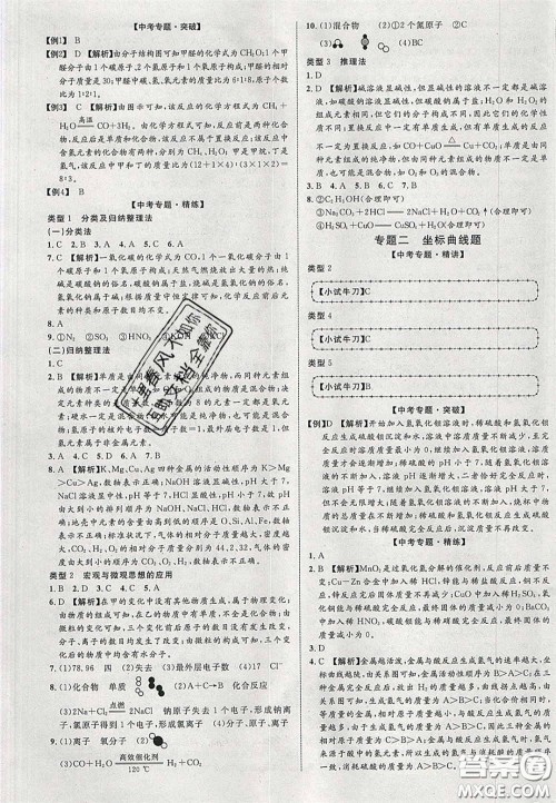 2020年中教联贵州中考新突破化学贵阳版答案