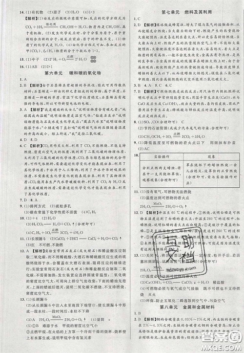 2020年中教联贵州中考新突破化学贵阳版答案 2020年中教联贵州中考新突破化学贵阳版答案