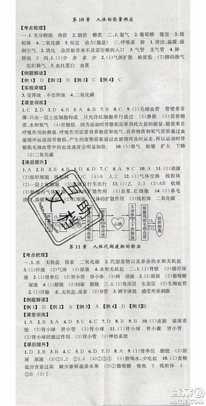 广东经济出版社2020火线100天中考滚动复习法生物北师大版答案