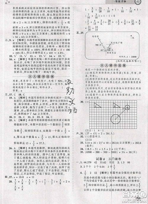 2020年王朝霞各地期末试卷精选六年级数学下册人教版河南专版答案 2020年王朝霞各地期末试卷精选六年级数学下册人教版河南专版答案