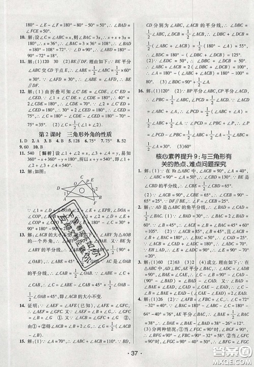 2020年同行学案学练测七年级数学下册鲁教版烟台专版答案