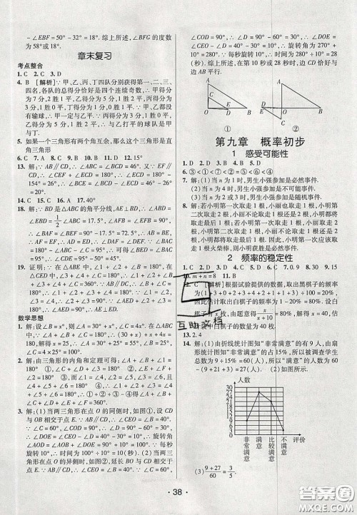 2020年同行学案学练测七年级数学下册鲁教版烟台专版答案