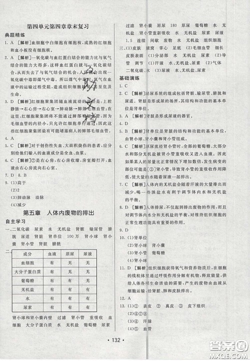 2020年同行学案学练测七年级生物下册青岛专版答案